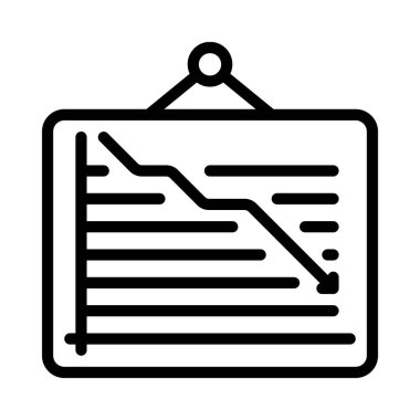 Yakılmış Çizelge Grafik ikonu vektör çizimi