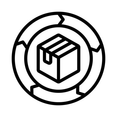 Teslimat kutusu vektör simgesi 