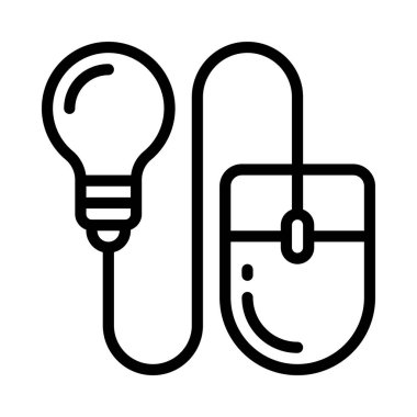 Fare Fikir simgesi, vektör illüstrasyonu                                             