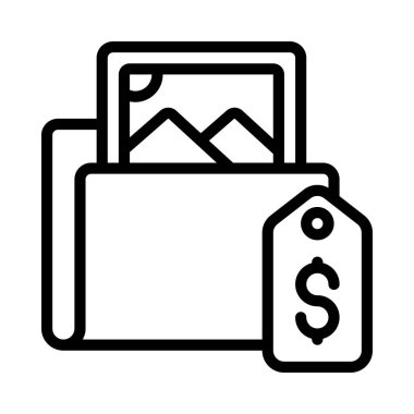 Stock Fotoğrafçılık web simgesi vektör illüstrasyonunu sat 