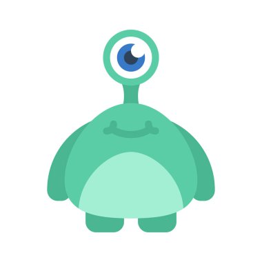 Beyaz arkaplanda canavar vektör çizimi 