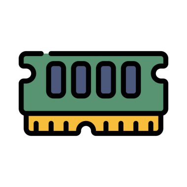 Ram Çubuğu Bileşen ağ vektör çizimi 