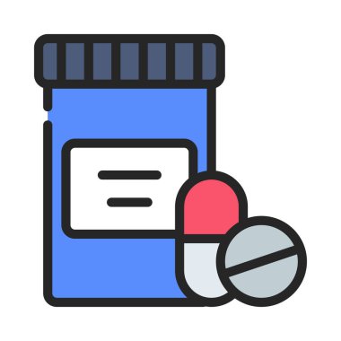 Şeffaf bir arkaplanda hap vektör çizimi. Birinci kalite semboller. Konsept ve grafik tasarımı için vuruş simgesi. 