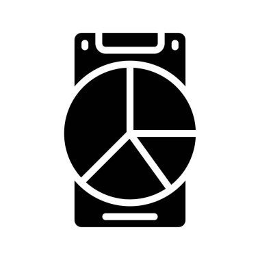 Mobil Turta Çizelgesi beyaz arkaplanda izole edildi. Mali ve iş konsepti.