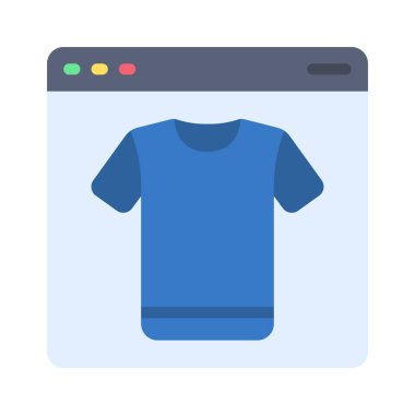 Tişört web simgesi, vektör illüstrasyonu         