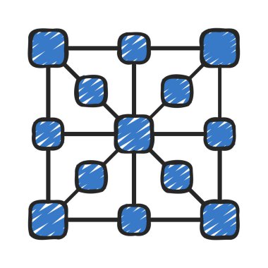 Karmaşık Veri simgesi, vektör illüstrasyonu  