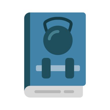 Fitness Book simgesi, vektör illüstrasyonu
