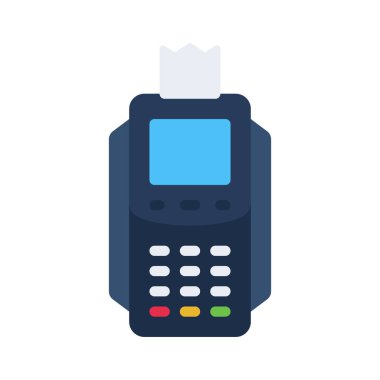 ödeme terminali simgesi, vektör illüstrasyonu basit tasarım