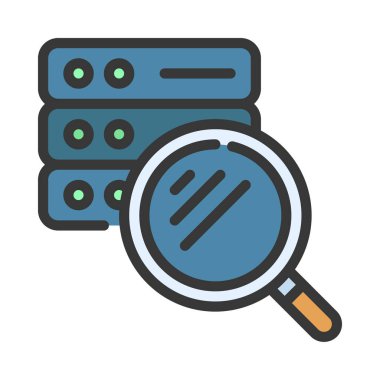 Arama Sunucusu simgesi, vektör illüstrasyonu  