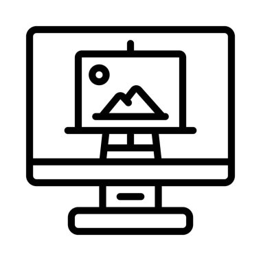 Grafik Tasarım simgesi, vektör illüstrasyonu 