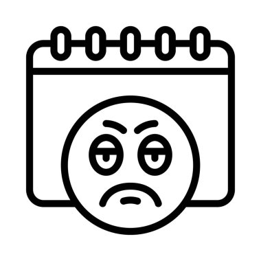 Kötü Gün düz simgesi, vektör illüstrasyonu 