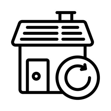 Çevre dostu ev simgesi, vektör illüstrasyonu 