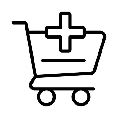 Cart web simgesi vektör illüstrasyonuna ekle