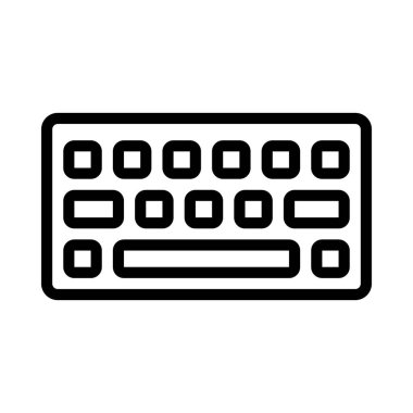 Klavye simgesi, basit stil. vektör illüstrasyonu 