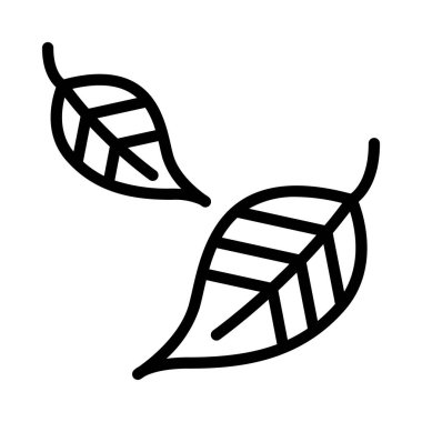 Düşen Yaprak simgesi, vektör illüstrasyonu 