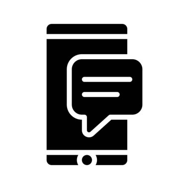 mobil ileti simgesi, vektör illüstrasyonu  