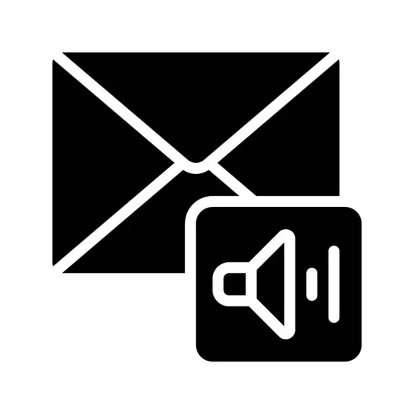 Audio Mail Symbol Vektorillustration — Stockvektor