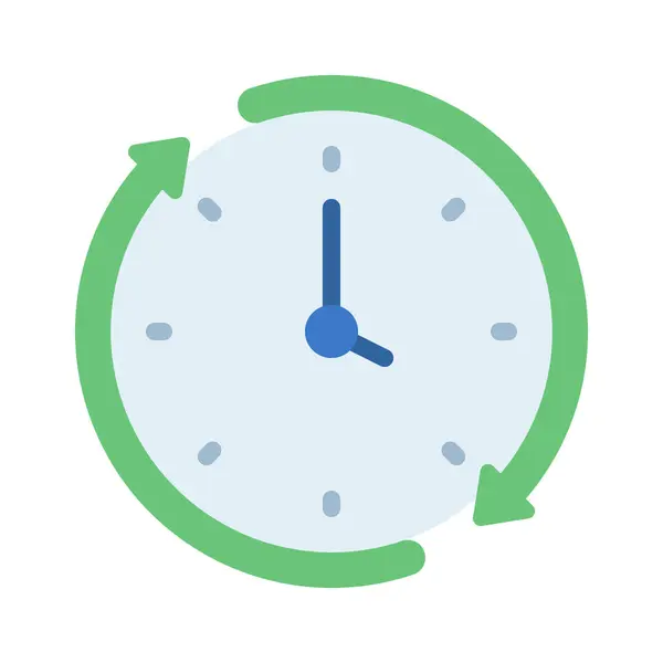Illustrazione Vettoriale Icona Web Clock — Vettoriale Stock