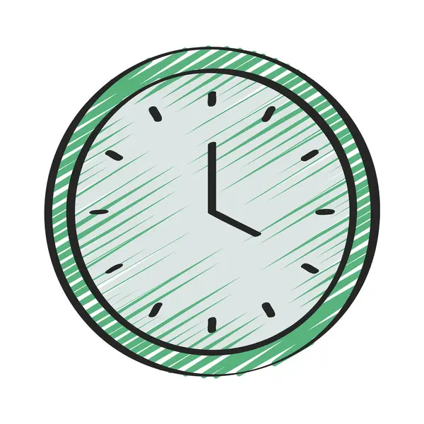 Zole Edilmiş Saat Simgesi Vektör Tasarımı — Stok Vektör