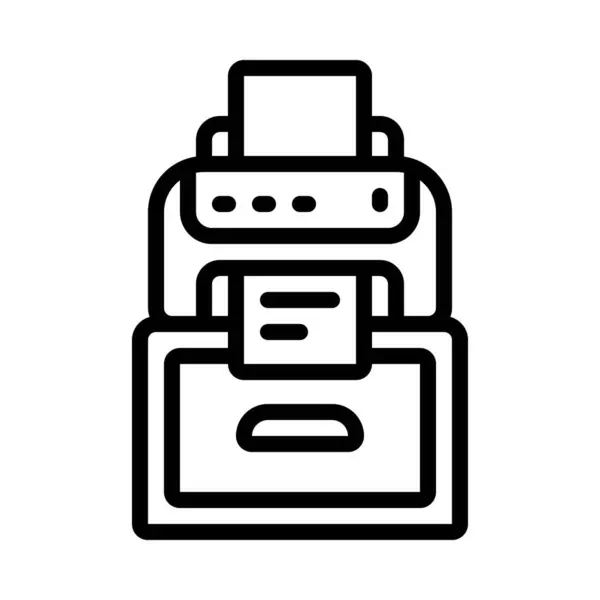 Ikona Tiskárny Jednoduchá Webová Ilustrace — Stockový vektor