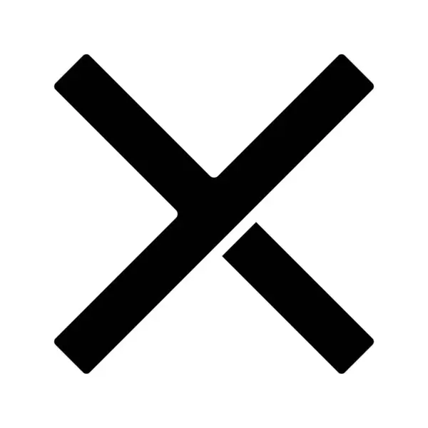Ukázka Vektoru Křížové Ikony — Stockový vektor