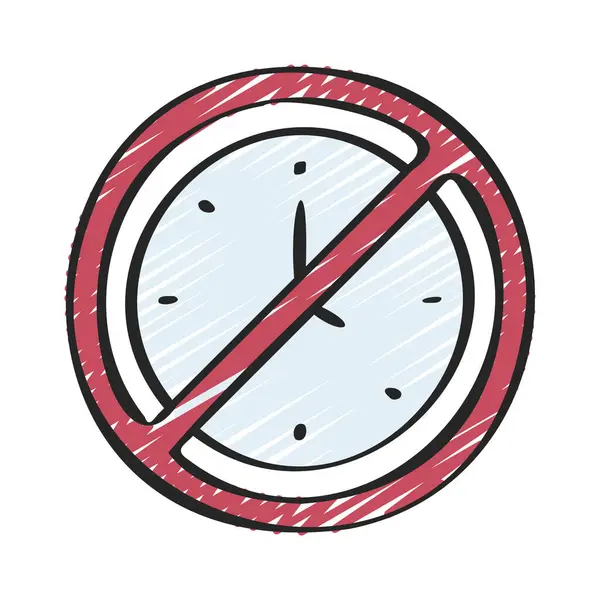 Nenhuma Ilustração Vetor Ícone Relógio — Vetor de Stock