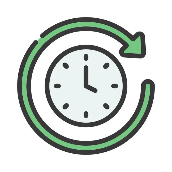 Illustrazione Vettoriale Icona Web Clock — Vettoriale Stock