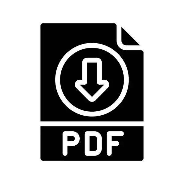 Bestand Pdf Formaat Pictogram Vector Illustratie — Stockvector