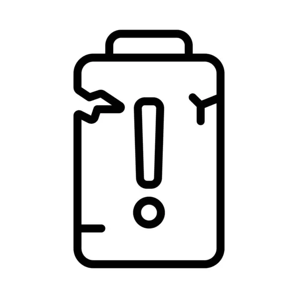 Battery Error Web Icon Vector Illustration — Wektor stockowy