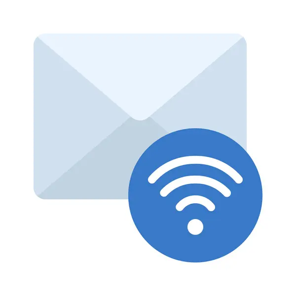 Wifi Mail Symbol Vektorillustration — Stockvektor