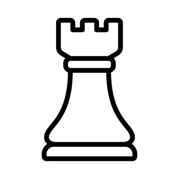 Vector Illustration Rook Chess Piece — Stock Vector