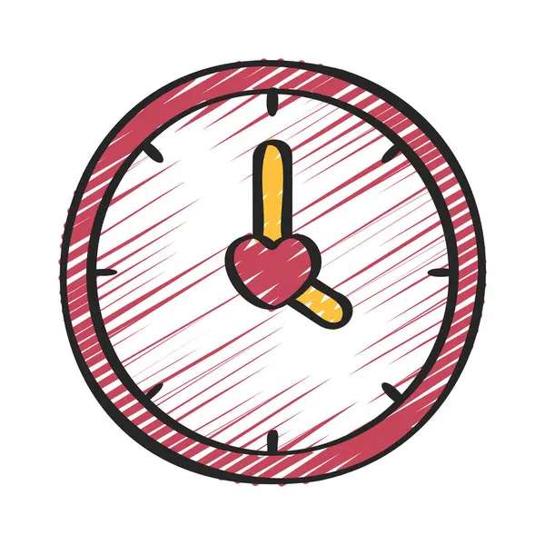 Love Clock Symbol Auf Weißem Hintergrund — Stockvektor