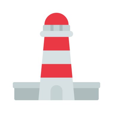 deniz feneri vektör simgesi, illüstrasyon 