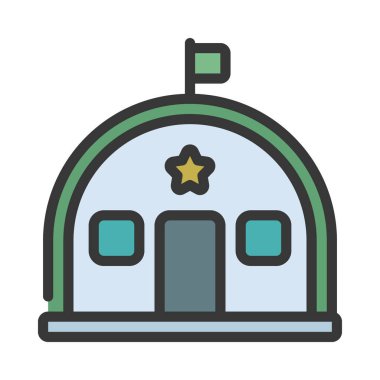 Ordu Temel ikon vektör illüstrasyon tasarımı