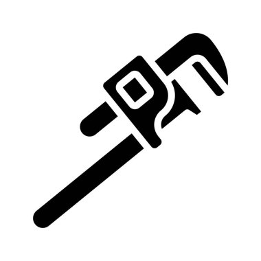 Boru Anahtarı simgesi vektör illüstrasyon tasarımı