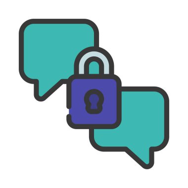 Güvenli İletiler web simgesi vektör illüstrasyonunu