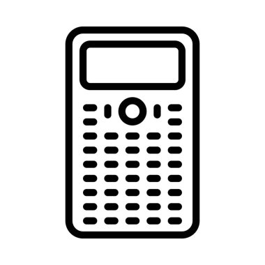 Beyaz Arkaplanda Hesaplayıcı Simgesi Vektörü İzole Edildi