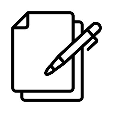 Belge simgesi, vektör illüstrasyonunu düzenle   