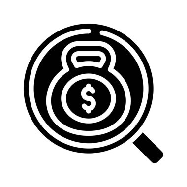 Borç web simgesi vektör illüstrasyonunu analiz et