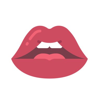 Dişi dudak ikonu. vektör illüstrasyonu.