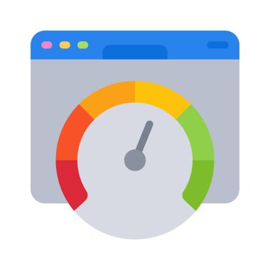 Web Sitesi Performans Web simgesi vektör illüstrasyonu