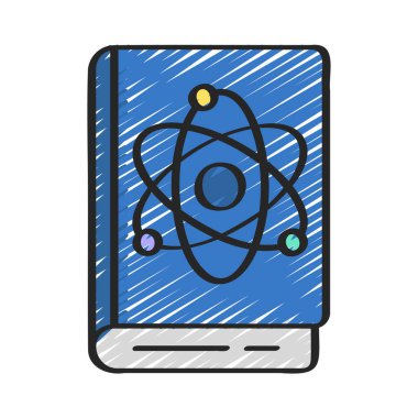 Bilim Kitabı simgesi, vektör illüstrasyonu