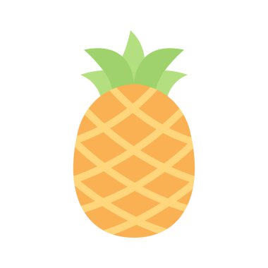 Ananas meyvesi ikonu. Beyaz arkaplanda izole edilmiş web tasarımı için vektör simgesi