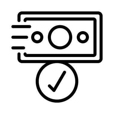 Para simgesi, vektör illüstrasyonu basit tasarım