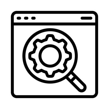 Arama motoru optimizasyon vektör çizimi. İKİ                             