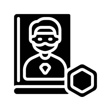 Çizgi Roman NFT simgesi, vektör illüstrasyonu