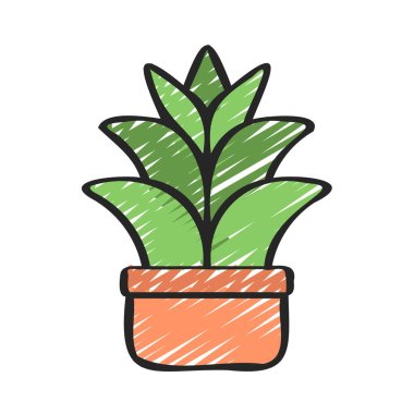 Agave Bitki simgesi vektör illüstrasyon tasarımı
