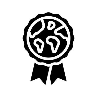 Dünya Kurdele Ödülü izole edilmiş ikon vektör illüstrasyon tasarımı         