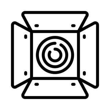 Barndoor Işıklandırma simgesi, vektör illüstrasyonu 