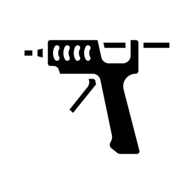 Yapıştırıcı Silahı ikonu vektör çizimi tasarımı